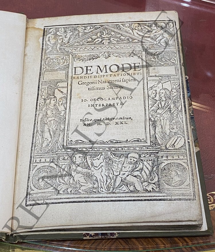 DEMODE RANDIS DISPUTATIONIBUS GREGORII NAZAZENIFAPIEN TIFFIMUS SERMO