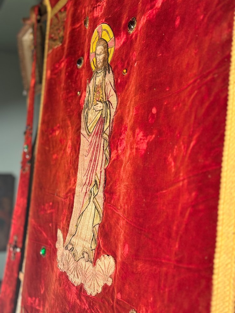 Grande stendardo con Cristo - XIX secolo