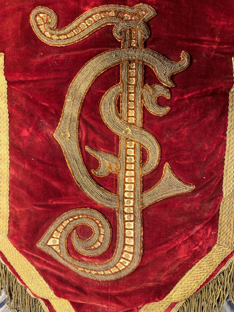 Grande stendardo con Cristo - XIX secolo