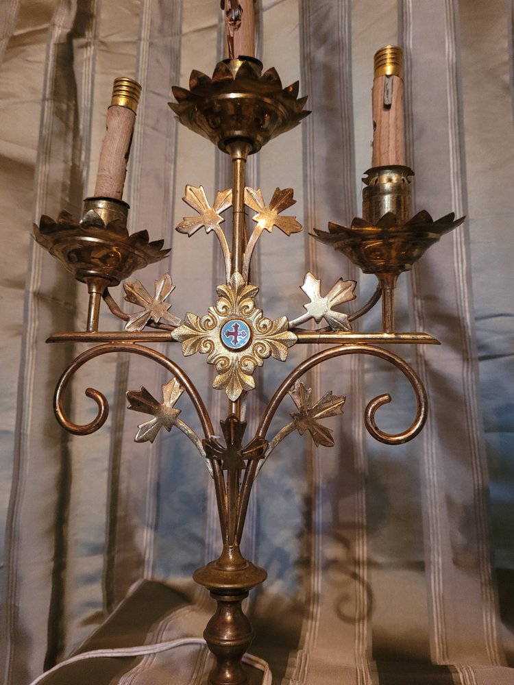 Pair of church candlesticks, circa 1900