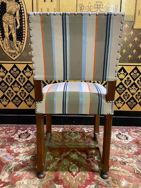 Set of 8 Renaissance style oak chairs