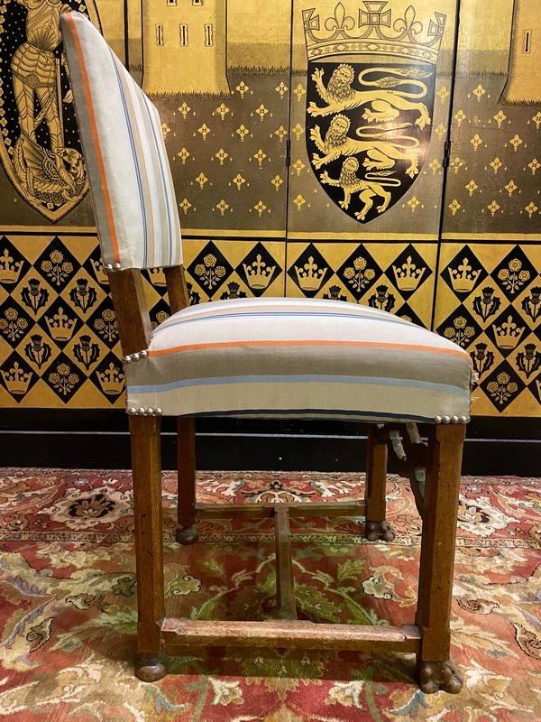Set of 8 Renaissance style oak chairs