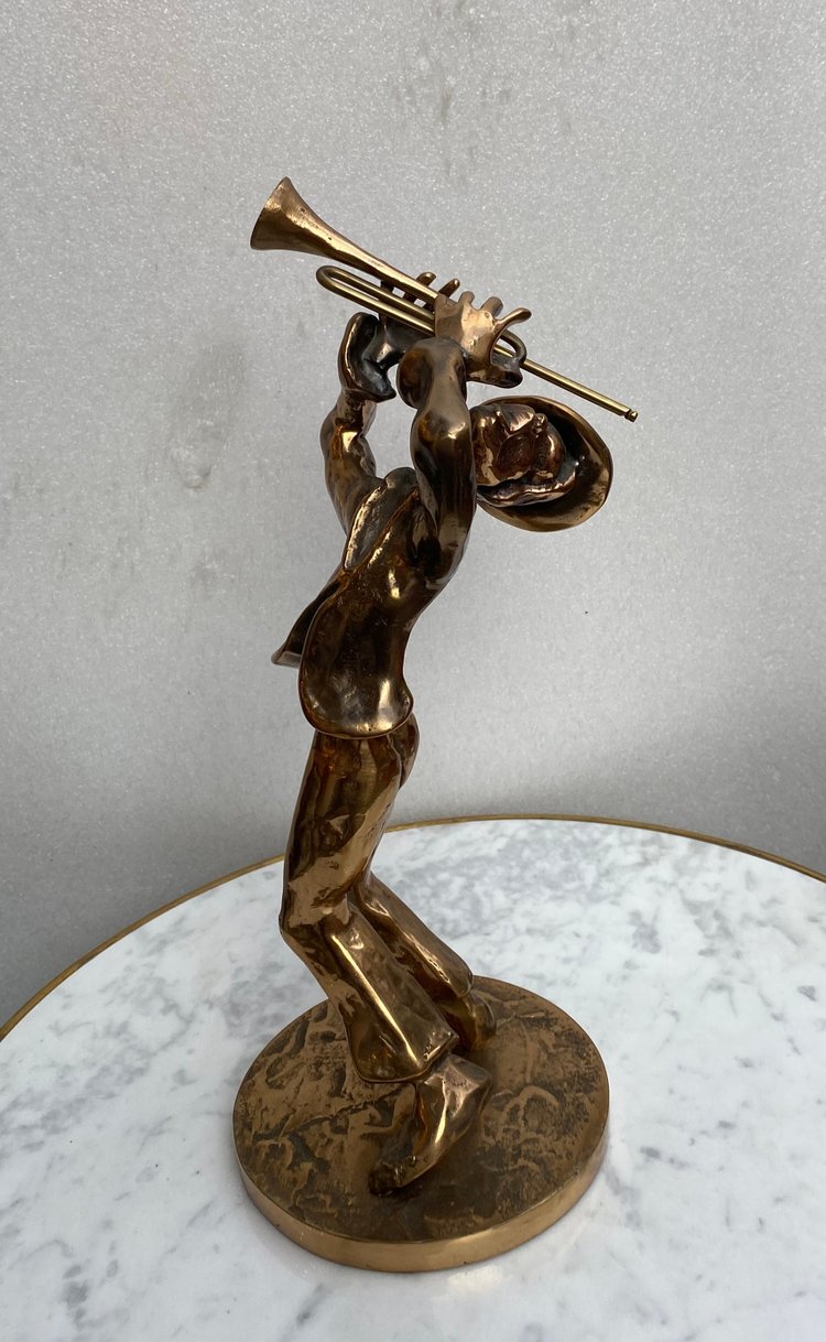 1970/80 'Le Jazz Band' 4 Bronze Sculptures, Signed LOHE