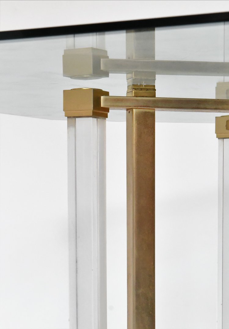1970s Hollywood Regency table in the style of Charles Hollis Jones