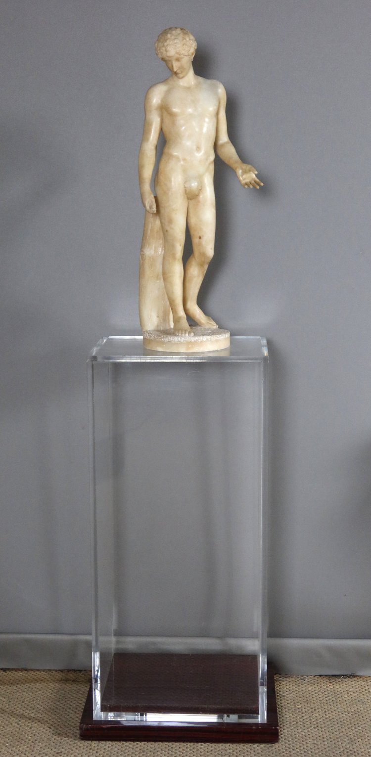 Sculpture en albâtre représentant Apollon XIXème