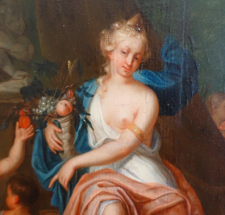 Mattheus Terwesten (attributed to): 18th century Dutch school, HSP - Allegory of abundance
