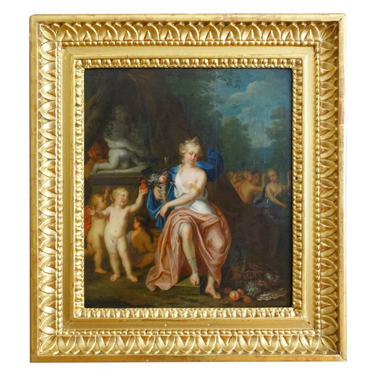 Mattheus Terwesten (attributed to): 18th century Dutch school, HSP - Allegory of abundance