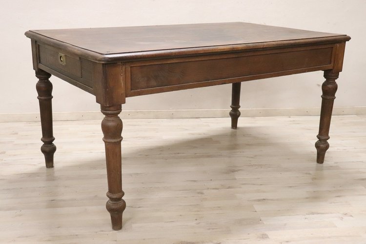 Table de Cuisine en Bois de Sapin, Début du 20ème Siècle