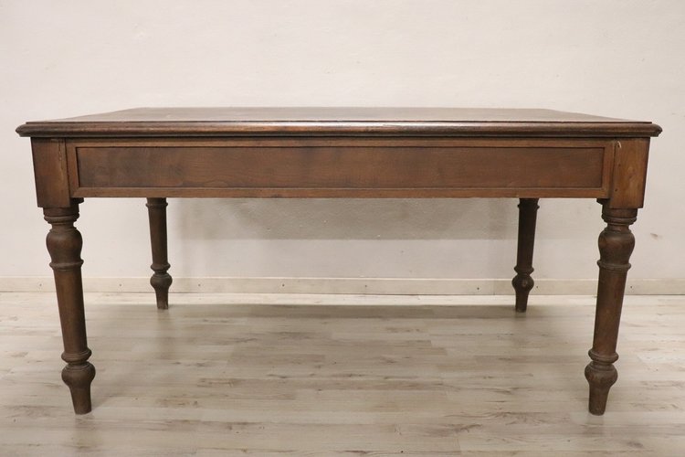 Table de Cuisine en Bois de Sapin, Début du 20ème Siècle