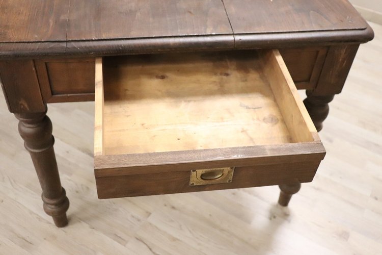 Table de Cuisine en Bois de Sapin, Début du 20ème Siècle