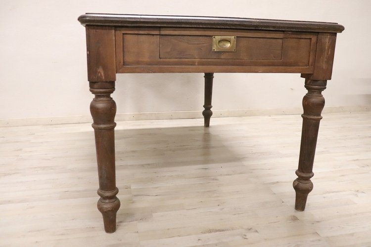 Table de Cuisine en Bois de Sapin, Début du 20ème Siècle