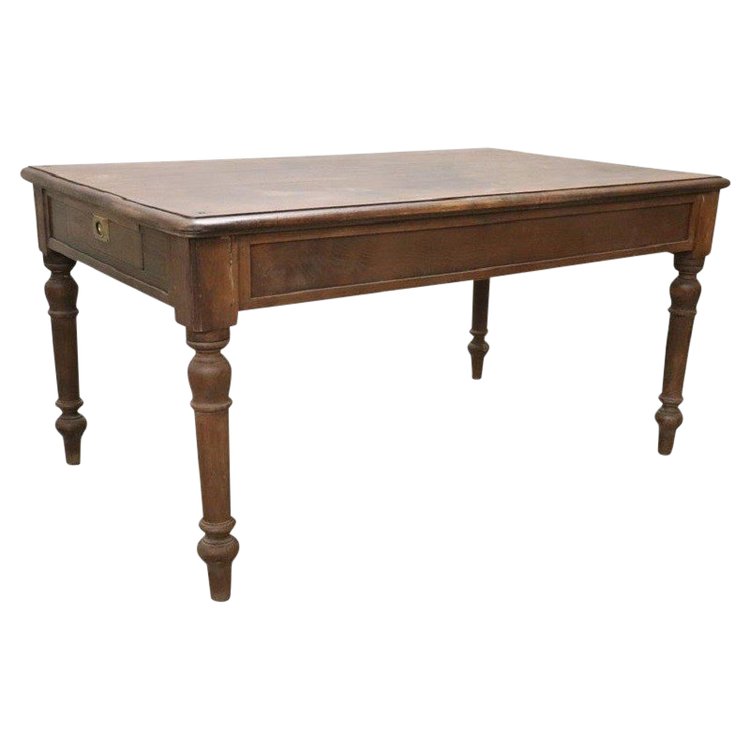 Table de Cuisine en Bois de Sapin, Début du 20ème Siècle