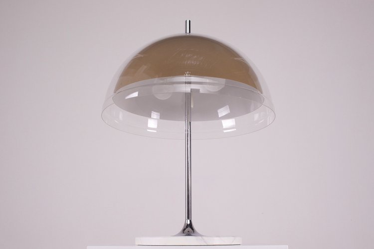 Lampe champignon base marbre par Frank Bentler.