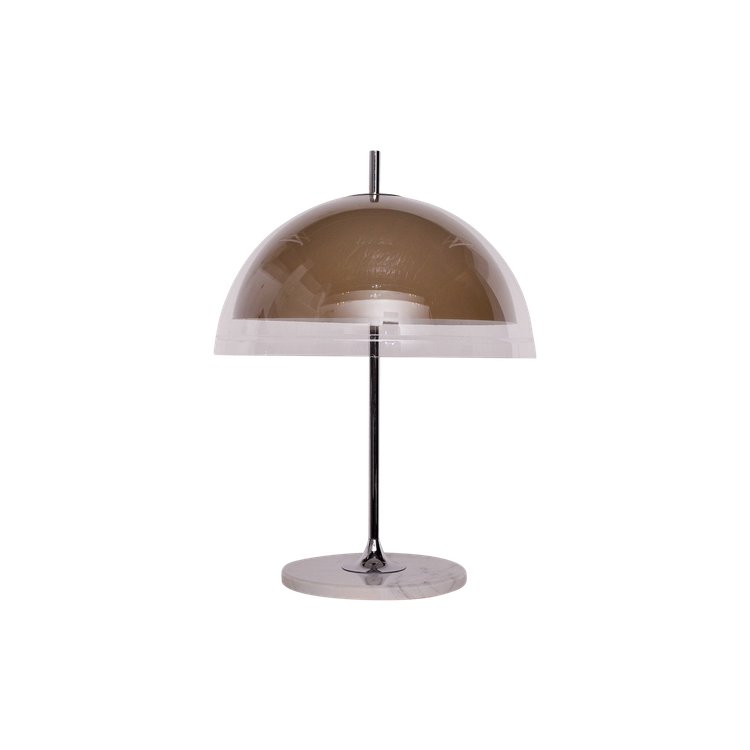 Lampe champignon base marbre par Frank Bentler.