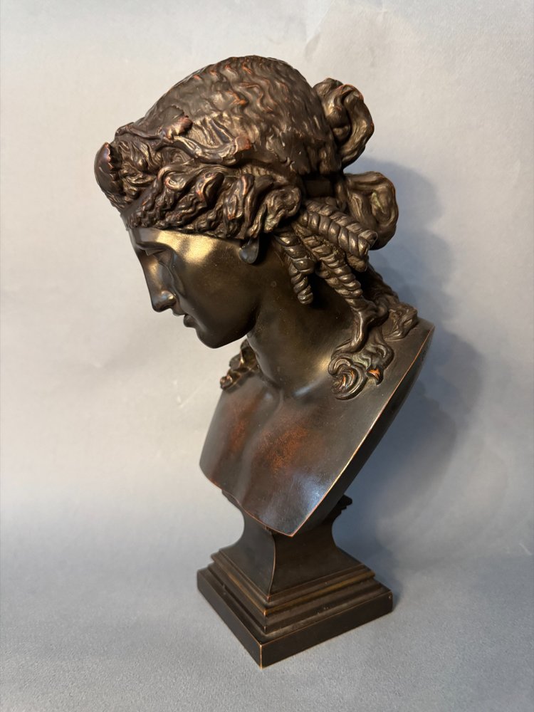 Busto di Arianna in bronzo di L. Oudry éditeur (Bacco, Antinoo)