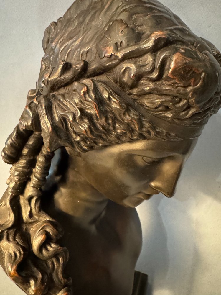 Busto di Arianna in bronzo di L. Oudry éditeur (Bacco, Antinoo)