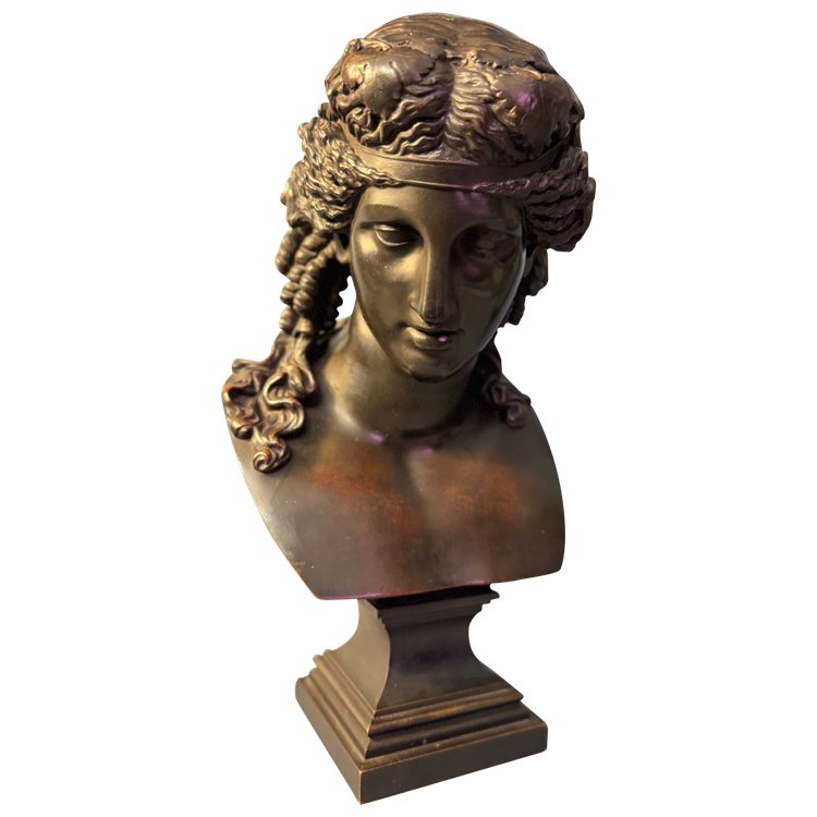 Busto di Arianna in bronzo di L. Oudry éditeur (Bacco, Antinoo)