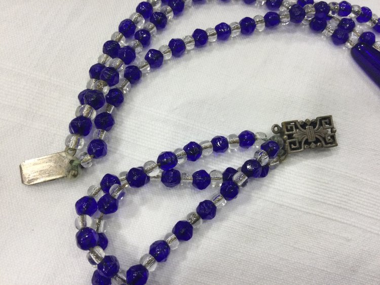 Collier en verre années 30