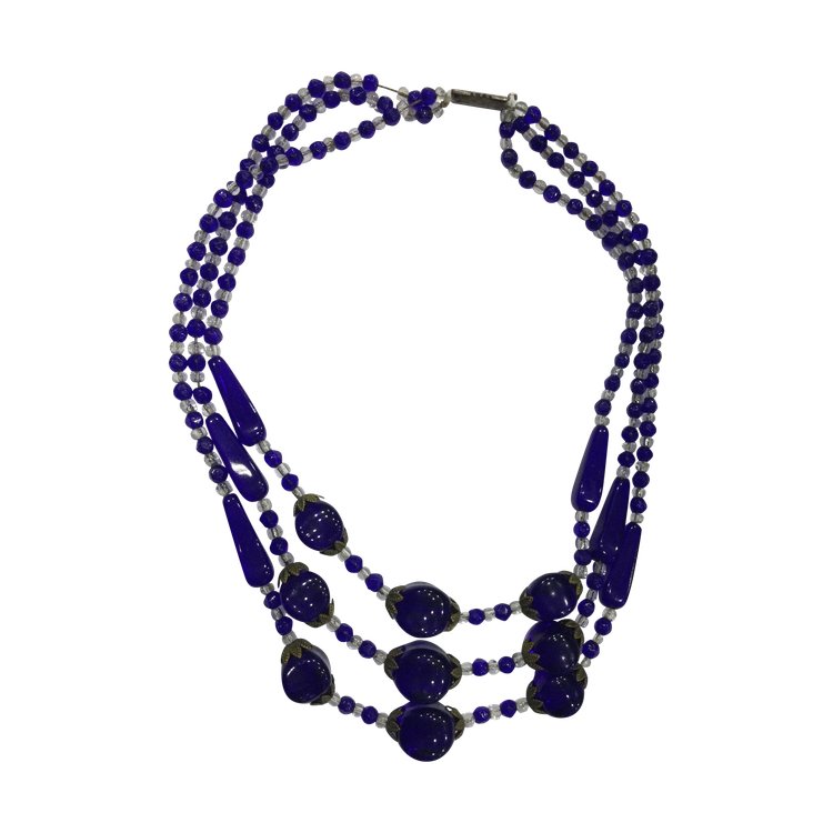 Collier en verre années 30