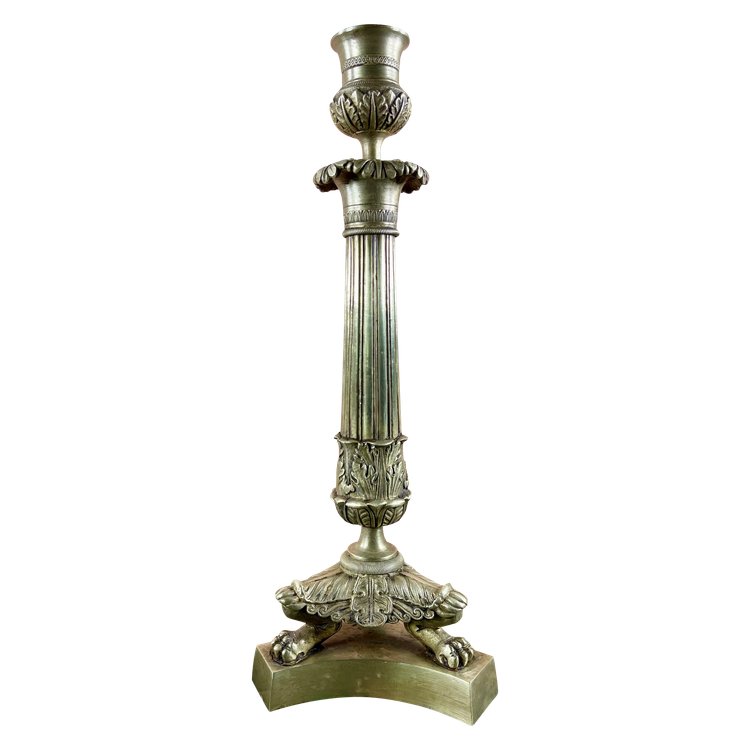 Candeliere antico in bronzo, inizio 19ᵉ secolo, stile Impero