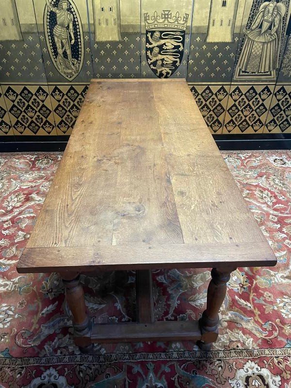 Table de ferme style Louis XIII en chêne
