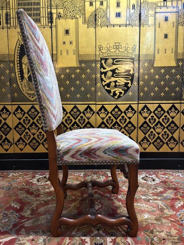 Set of 8 Louis XIII style chairs