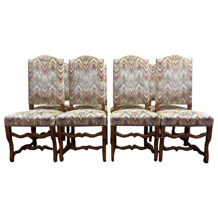 Set of 8 Louis XIII style chairs
