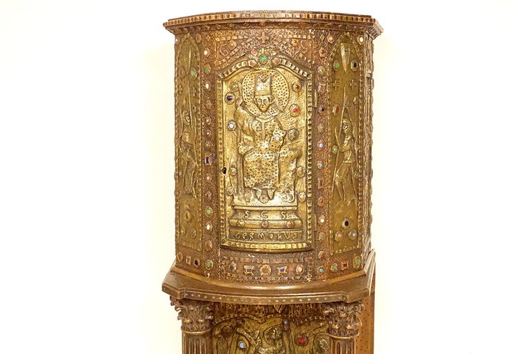Tabernacle Cuivre Repoussé Saint Germain Orthodoxe Byzantin Croisade XIXème