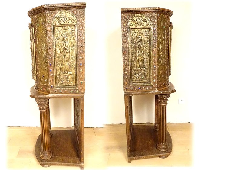 Tabernacle Cuivre Repoussé Saint Germain Orthodoxe Byzantin Croisade XIXème