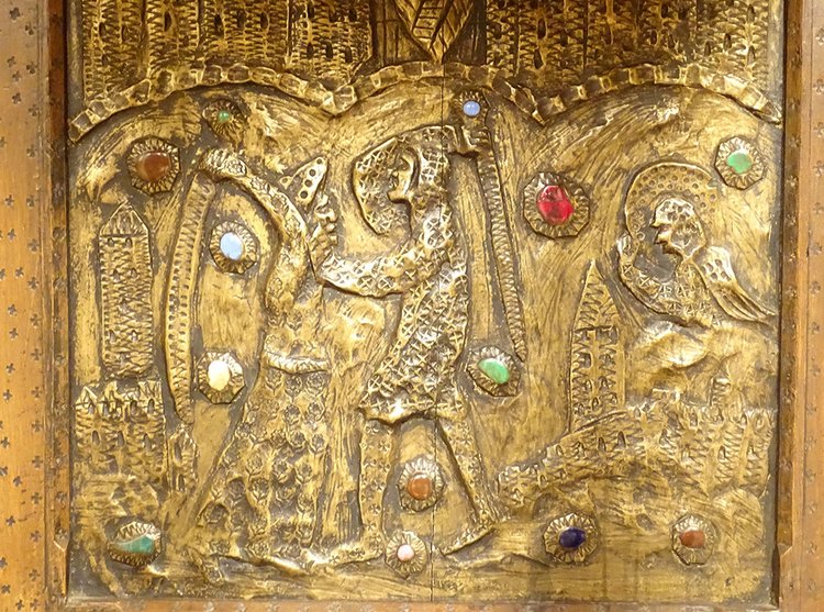 Tabernacle Cuivre Repoussé Saint Germain Orthodoxe Byzantin Croisade XIXème