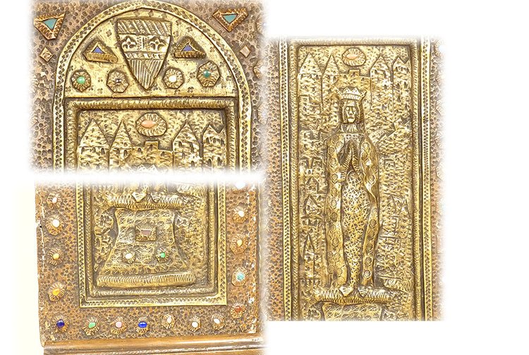 Tabernacle Cuivre Repoussé Saint Germain Orthodoxe Byzantin Croisade XIXème