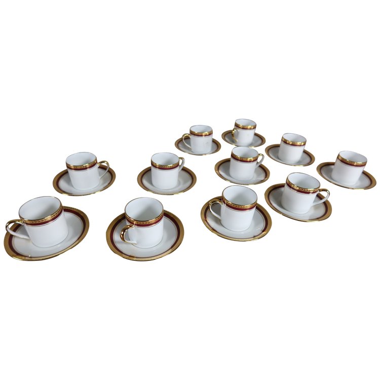 Tasses à café en porcelaine de Limoges