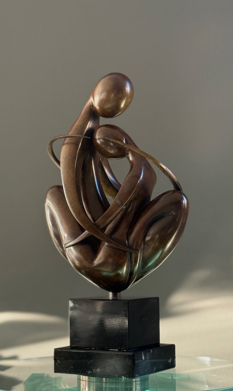 Ludmila Tchérina, Sculpture En Bronze " Europe A Coeur" Signée (1924 - 2004)