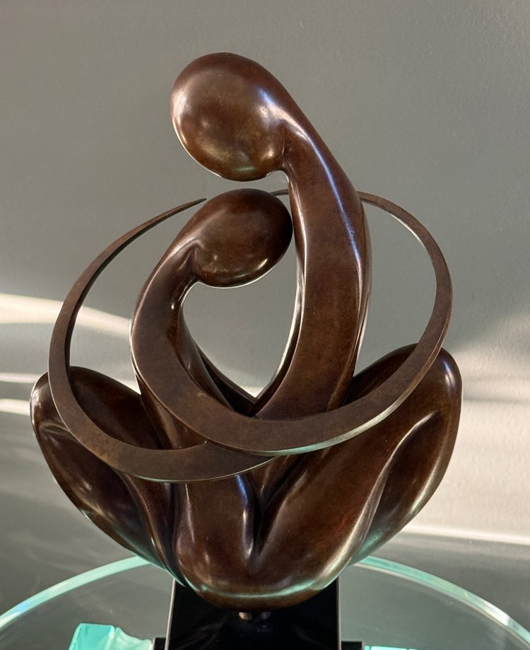 Ludmila Tchérina, Sculpture En Bronze " Europe A Coeur" Signée (1924 - 2004)