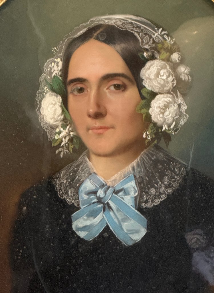 Théodore Fantin - Latour, Pastellporträt einer Frau, signiert (1805 - 1875)