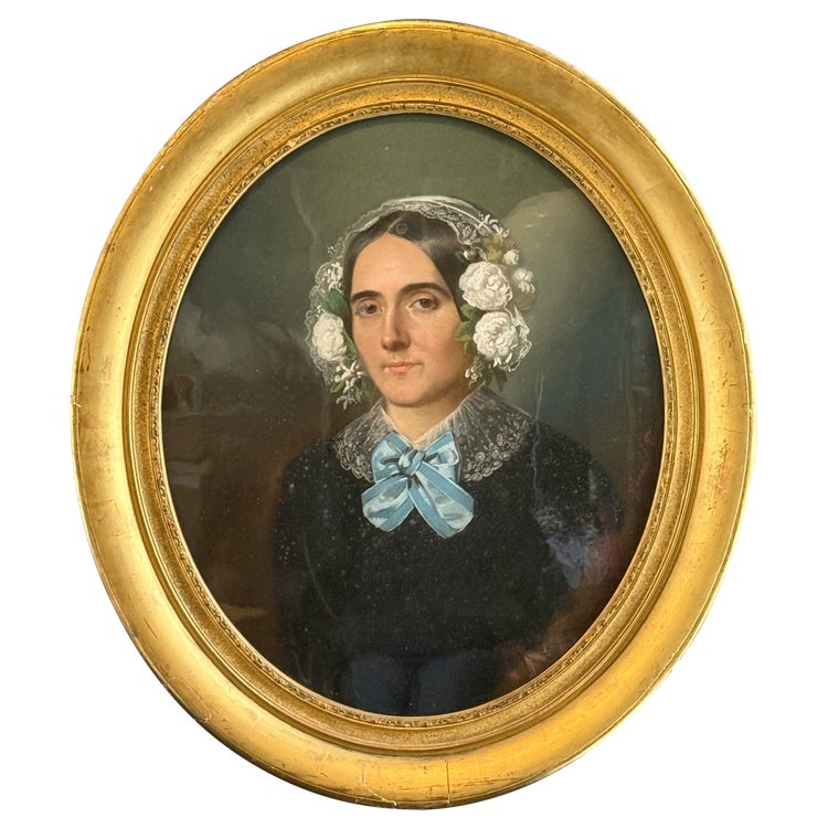 Théodore Fantin - Latour, Pastellporträt einer Frau, signiert (1805 - 1875)