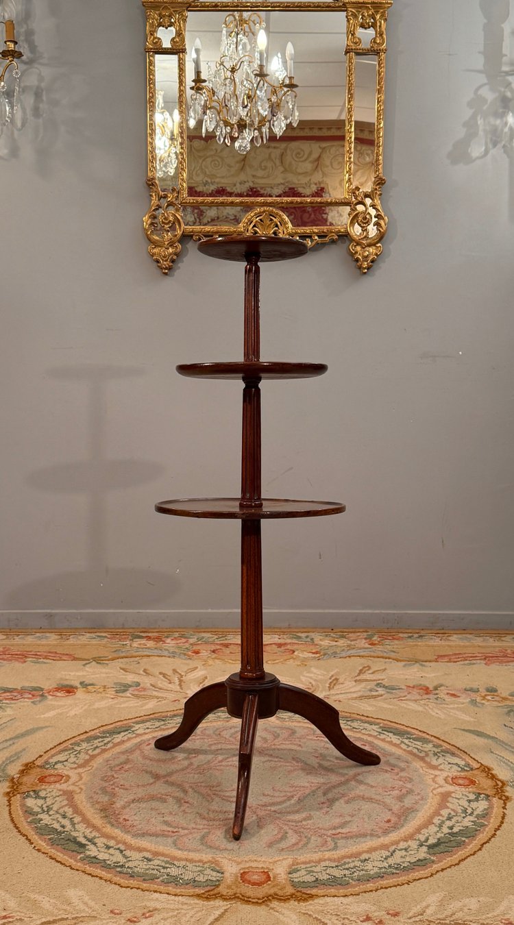 Gueridon Serviteur Muet En Acajou d'Epoque XIXème