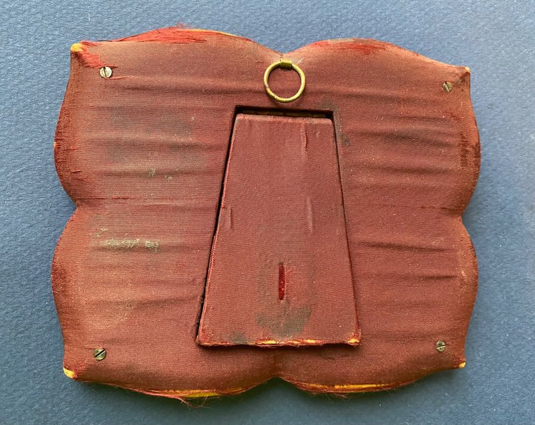 19th century framed miniature. “Training a rat dog”.