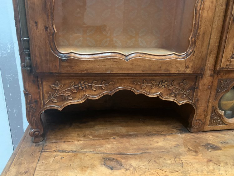 Buffet provençal en noyer massif Buffet deux corps a pendule XIX siècle