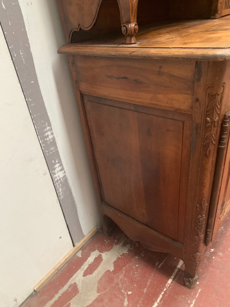 Buffet provençal en noyer massif Buffet deux corps a pendule XIX siècle