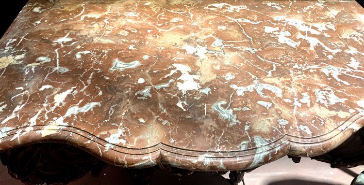 Louis XV console in carved and patinated wood, 18th century period
