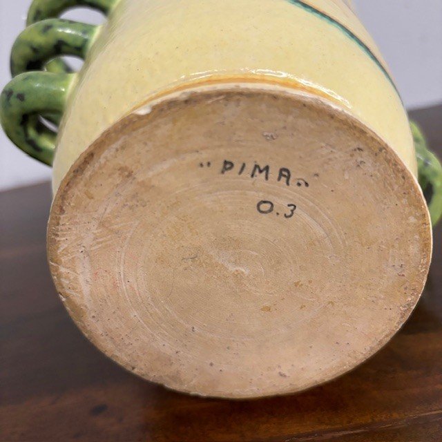 Ivos Pacetti, marque Dima Albisola. Vase futuriste des années 1930. Double face taille H 17 