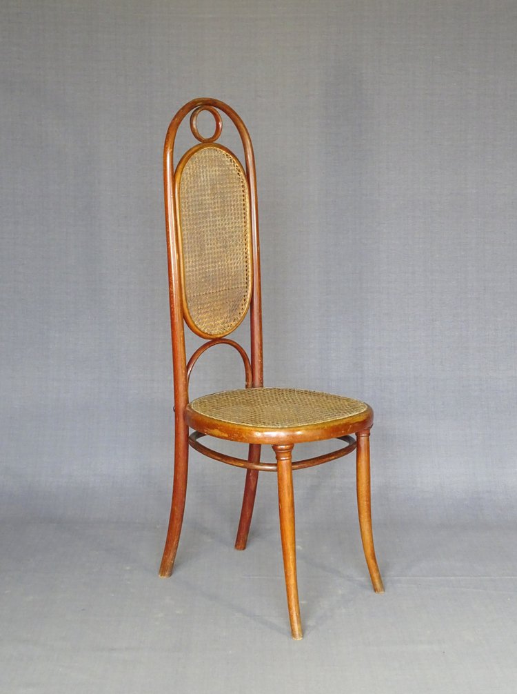 Sedia Thonet N°17, 1865 circa color ciliegio chellac-etichetta 1a -