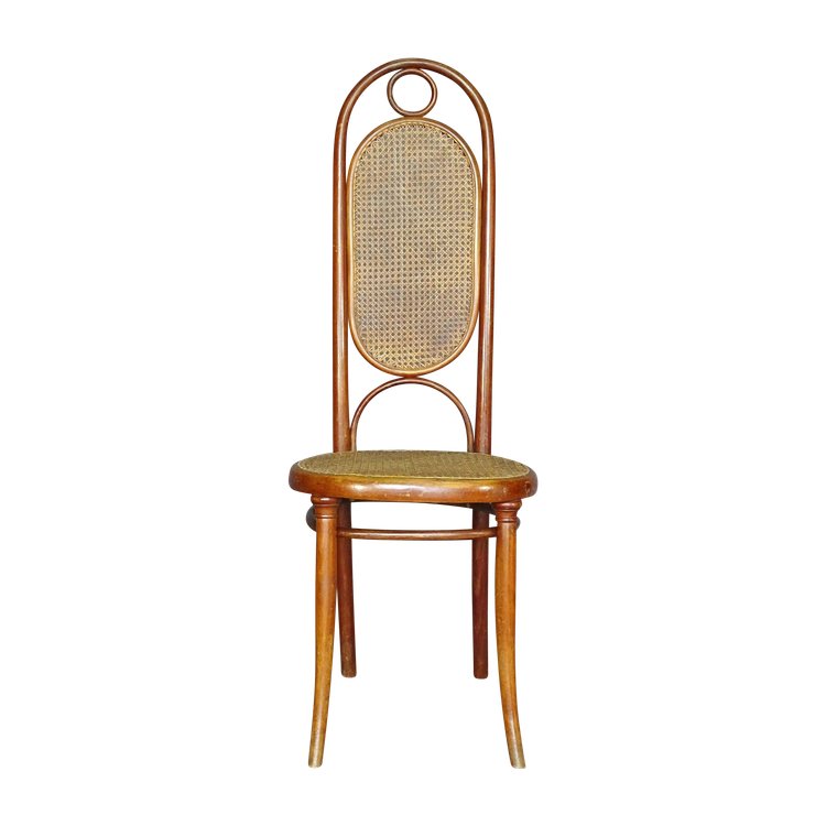 Sedia Thonet N°17, 1865 circa color ciliegio chellac-etichetta 1a -