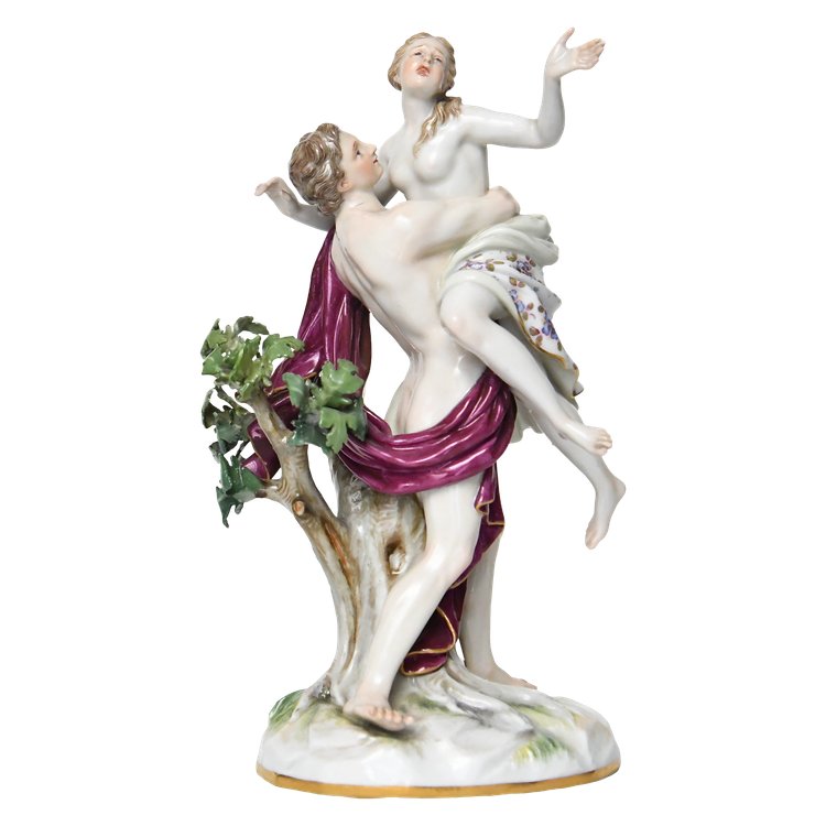 Meissener Porzellangruppe mit Darstellung der Entführung der Sabine, Modell 990 