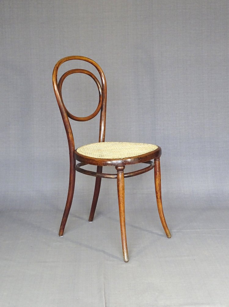 Sedia Thonet N°10, 1870 circa, decoro in palissandro