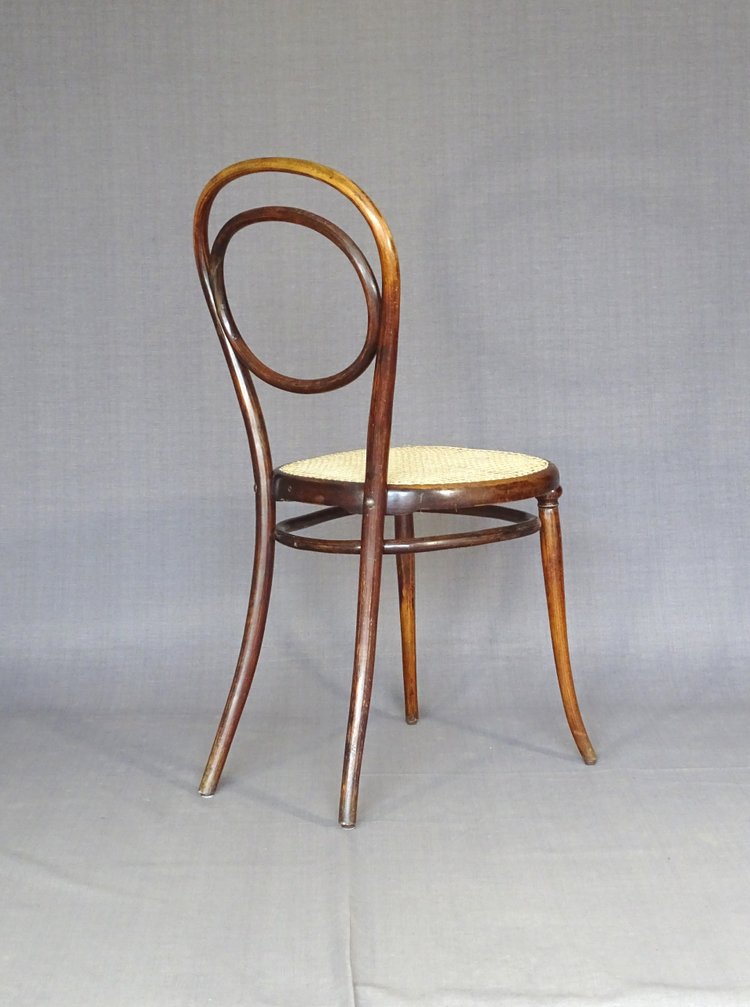 Sedia Thonet N°10, 1870 circa, decoro in palissandro