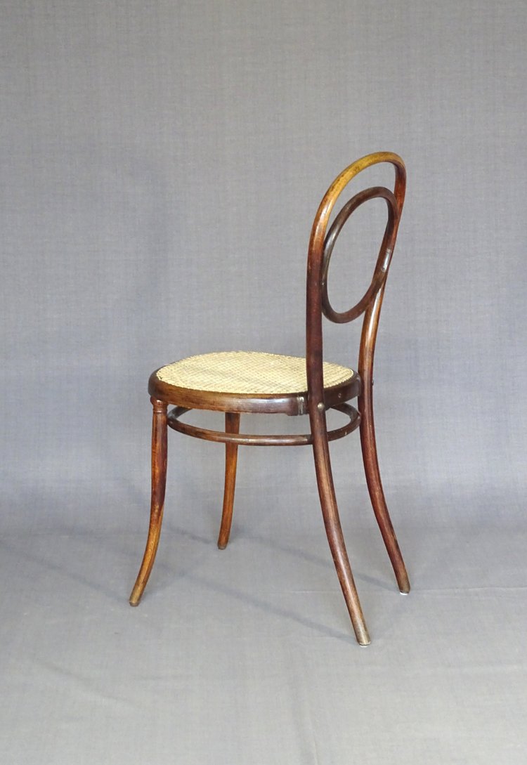 Sedia Thonet N°10, 1870 circa, decoro in palissandro
