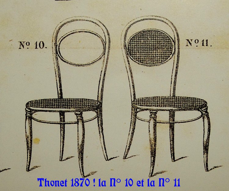 Sedia Thonet N°10, 1870 circa, decoro in palissandro