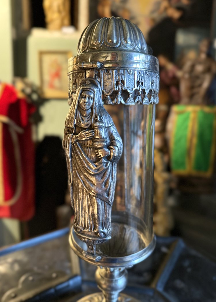 Monstrance Reliquary and its Glass Cylinder – 18th Century